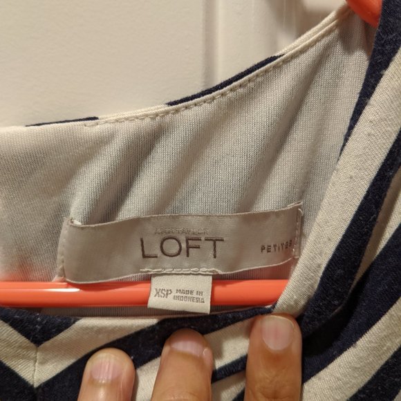 Navy and white summer dress - Picture 3 of 5